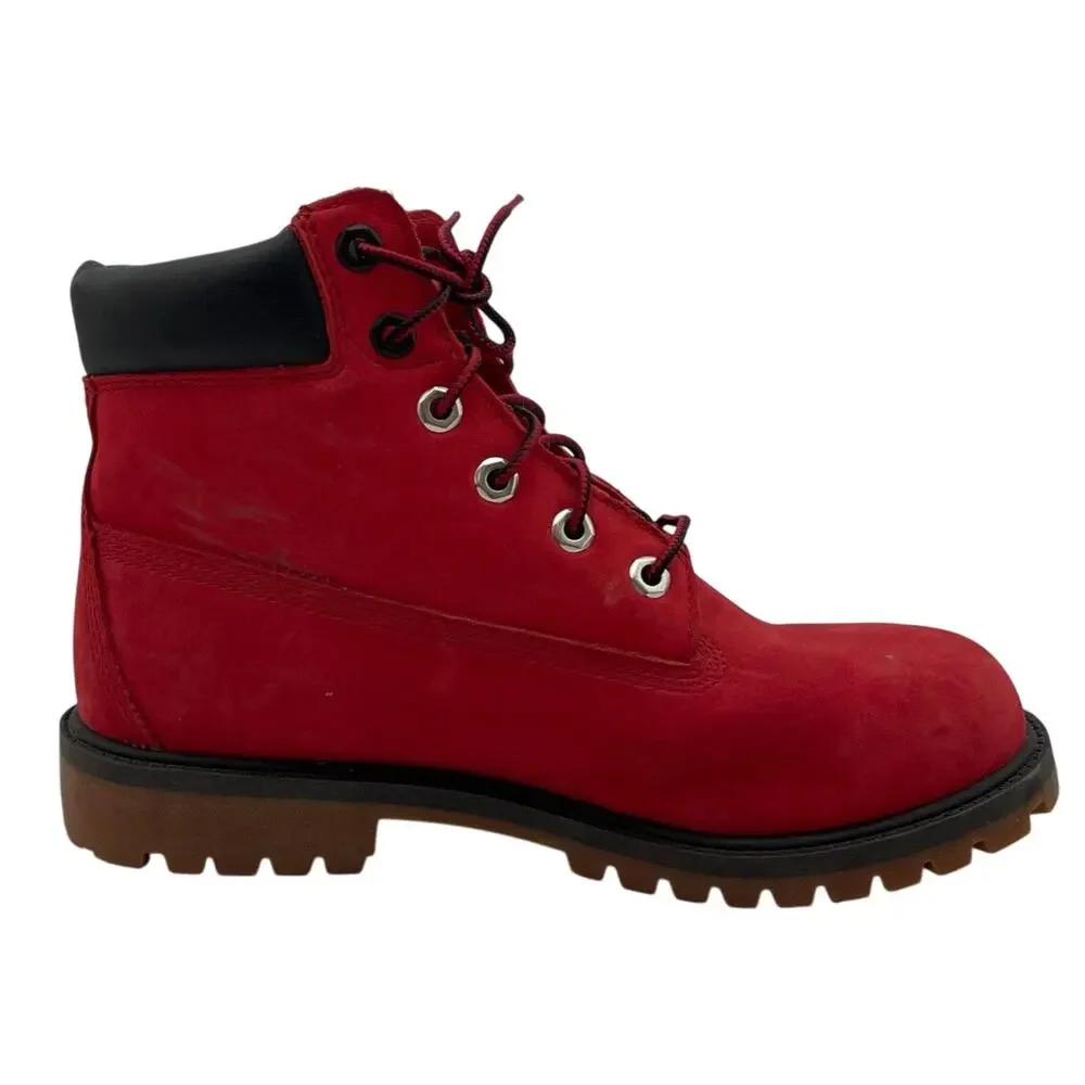 Timberland Premium Boot Primaloft 200g Leather Slip Resistant Red Us Size 6.5